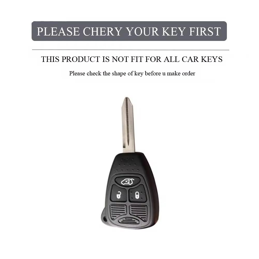 Metal Leather Car Key Case Cover for Jeep 300C Avenger Sebring Chrysler 200 Aspen Dodge Charger Commander Grand Cherokee Liberty