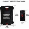 Camping Solar Shower Bag - 20L Solar Shower Camping Hiking Portable Solar Shower Bag