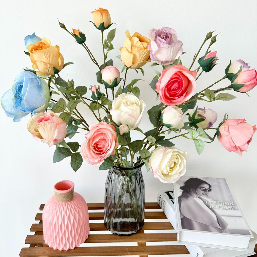 Rose Plants Simulated Wedding Hotel Restaurant Decoration Ornament Desktop