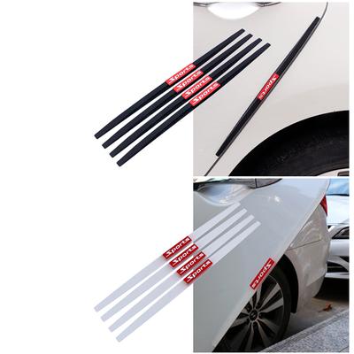 Universal Car Door Edge Protection Strips Rearview Mirror Protector Rubber Front Rear Bumper Protector Guard Scratch White