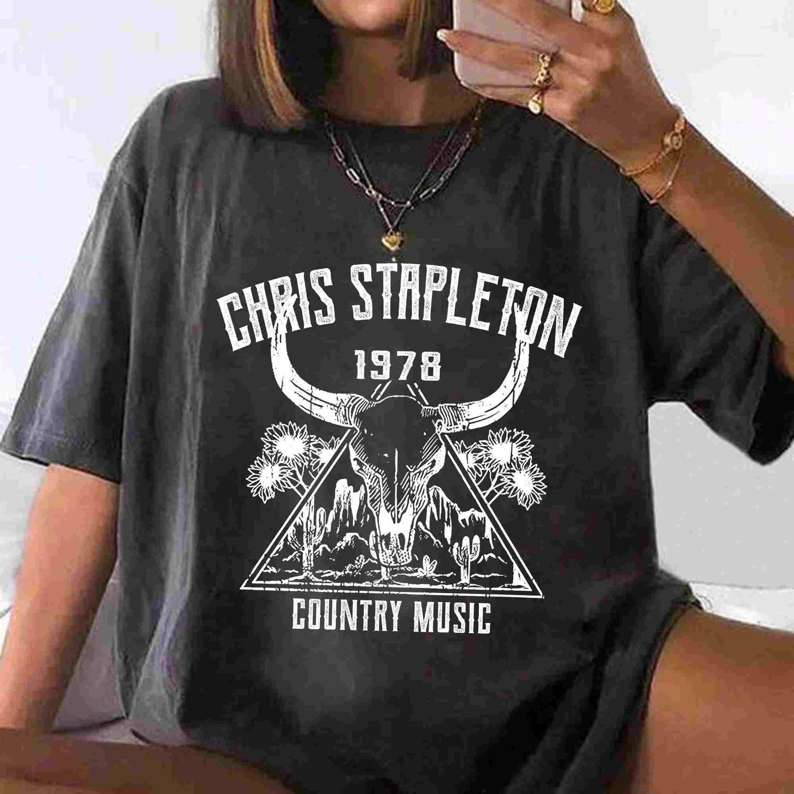 SALE Chris Stapleton Country Music basic black T shirt Men Women Unisex S