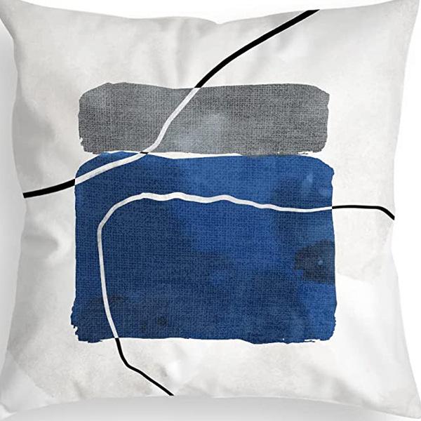 New Morandi Simple Abstract Style Pillow Linen Print Pillow Case Decorative Home Pillow Case