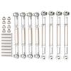 8Pcs Upgrade Metal Pull Rod Steering Pull Rod for WPL MN Feiyu 1 16 RC Car Spare PartsSilver