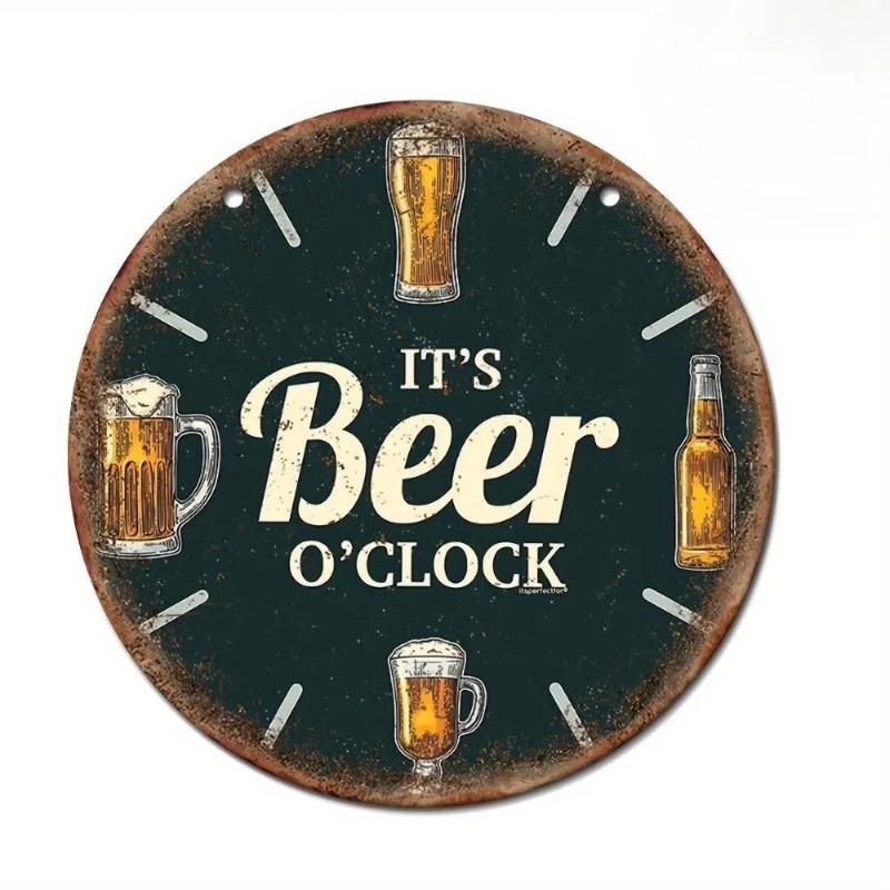 Hexenbesen Halloween Schild, Runde Aluminium Wandplakette 20x20cm