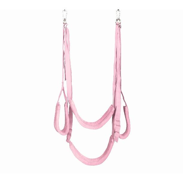 Mykt materiale Sex Swing Erotiske leker med stropp Sele Tau Kjærlighetsmøbler med metallslynge for Bdsm Fetish Bondage Sexstilling