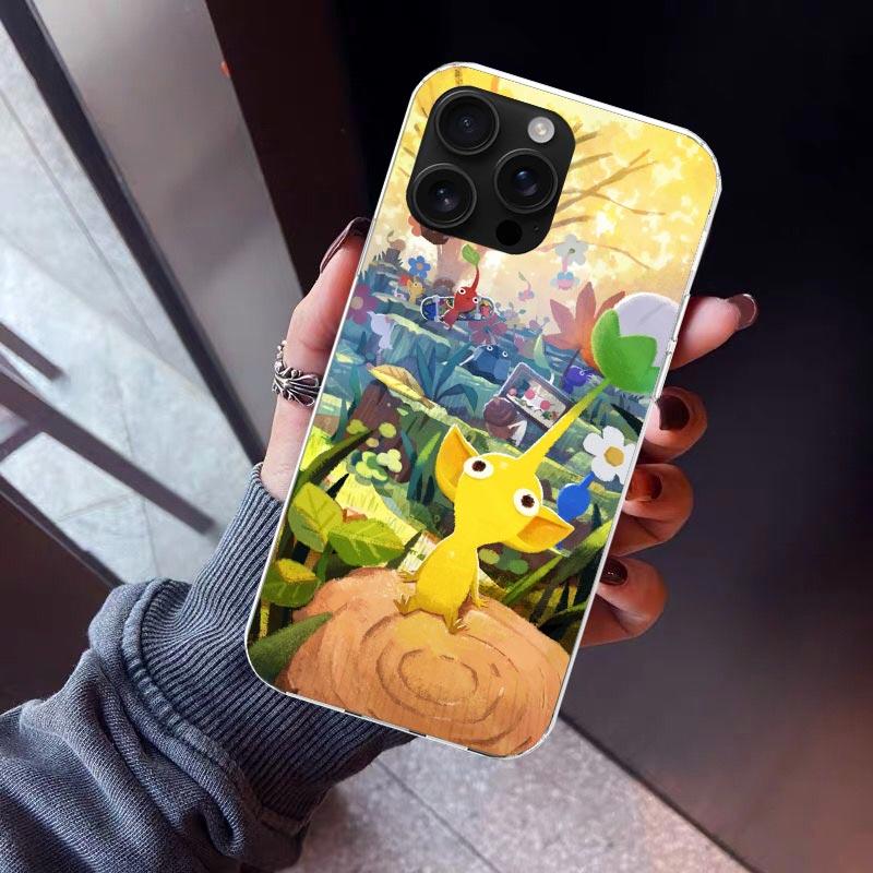 Game P-PikminS 4 Phone Case For iPhone 17 Air 11 13 Mini 14 15 Plus 16 12 Pro Max 16E SE 7 8 Pattern Soft TPU Back Cover  17 Air