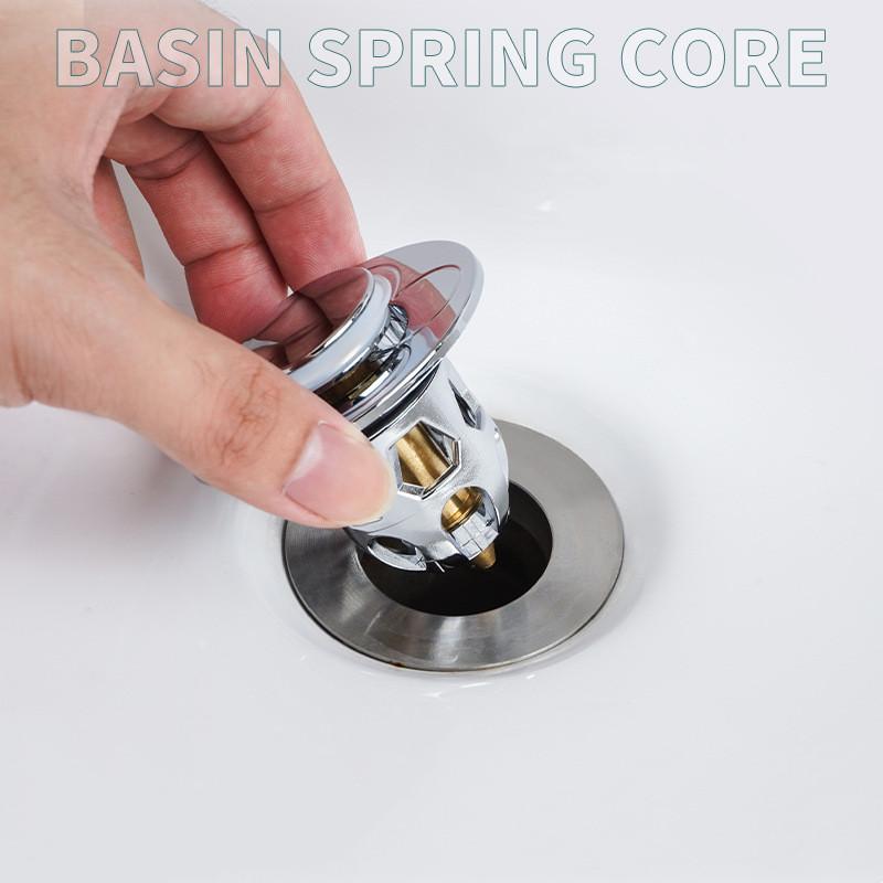 Universal Copper Pop-Up Bounce Core Basin Drain Rose Gold Filter Hair Catcher Deodorant Bath Stopper Kitchen Bathroom Tool
