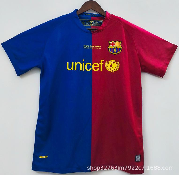 Club retro jersey home and away retro top nostalgic league Champions League version short sleeve Red Devils main Real Madrid
