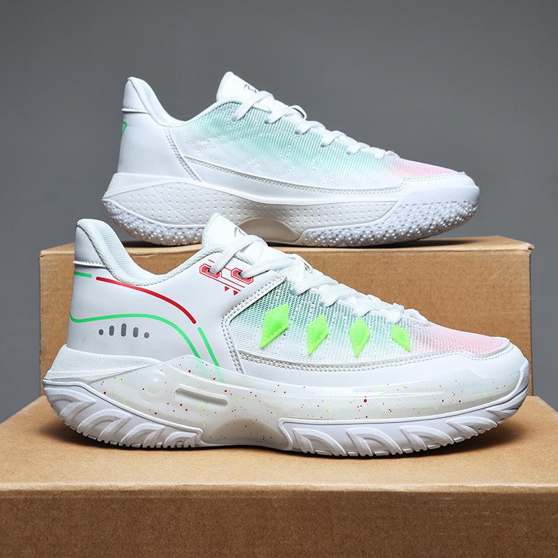 

Guochao youth mesh breathable low-top actual basketball shoes men s and women s versatile shock absorption and non-slip casual sports running shoes 33