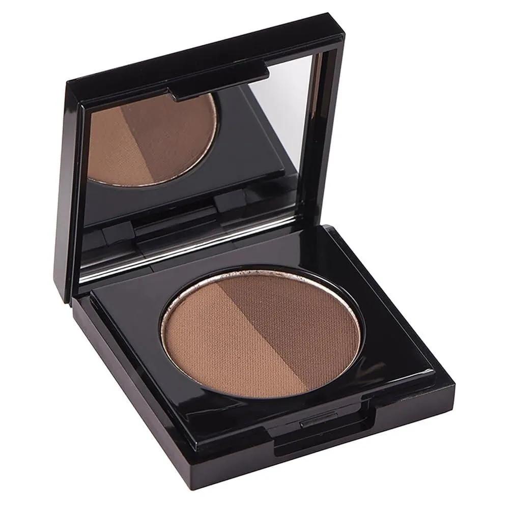 Arches and Halos Duo Luxury Brow Powder - Brow Shaper Compact Brown with 2 Neutral Shades 2.8g 0.1oz [ Neutral Brown