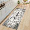 VIKAMA Tappeto Runner da Cucina in Legno Grigio Impermeabile Resistente all'Olio Antiscivolo Anti-Affaticamento Stile Rustico Tappeto Lungo per Pavimento Cucina