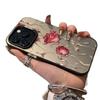 Silver Anti-Fall Rose Branch Phone Case for 17/17ProMax/17Pro/16/15