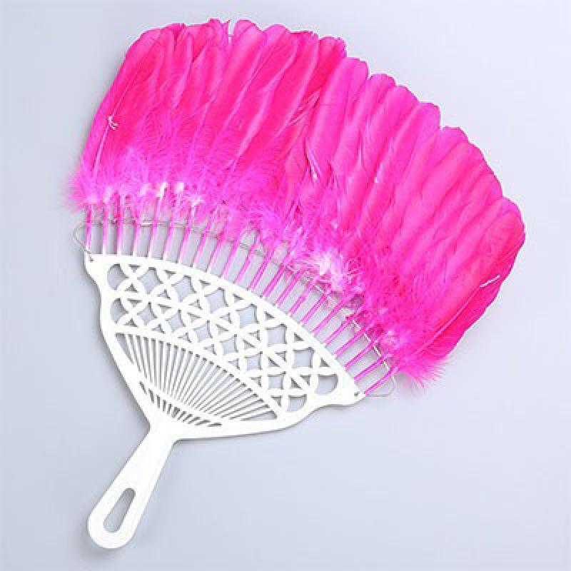 Portable Vintage White Feather Fan – Kongming Style Zhuge Liang Baby Goose Fan