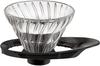 Hario V60 Heat Resistant Glass Dripper 01 For 1 2 Cups Black Vdgr 01 B