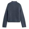 Women's Solid Color Coarse Needle Pocket Button Knit Cardigan Long Sleeved Sweater Jacket