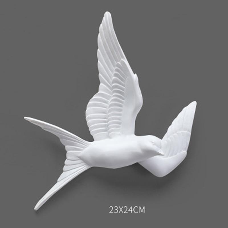 Nordic Creative White Resin Bird Figurines Home Decoration Art Crafts For Living Room Shelves Wedding Party Ornaments