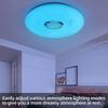 RGB LED Ceiling Light APP Control Bluetooth-compatible Modern Ceiling Lamp Dimmable Smart Ceiling Light with Speaker 2800K-6500K