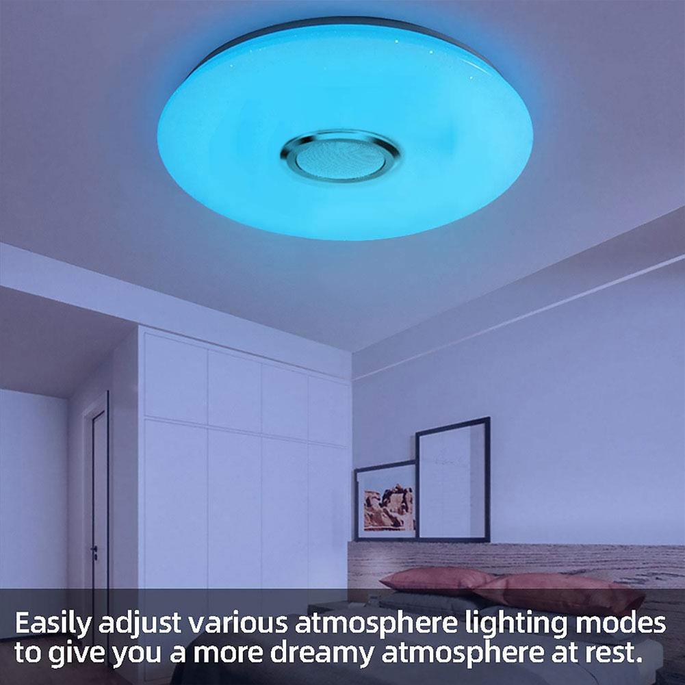 RGB LED Ceiling Light APP Control Bluetooth-compatible Modern Ceiling Lamp Dimmable Smart Ceiling Light with Speaker 2800K-6500K
