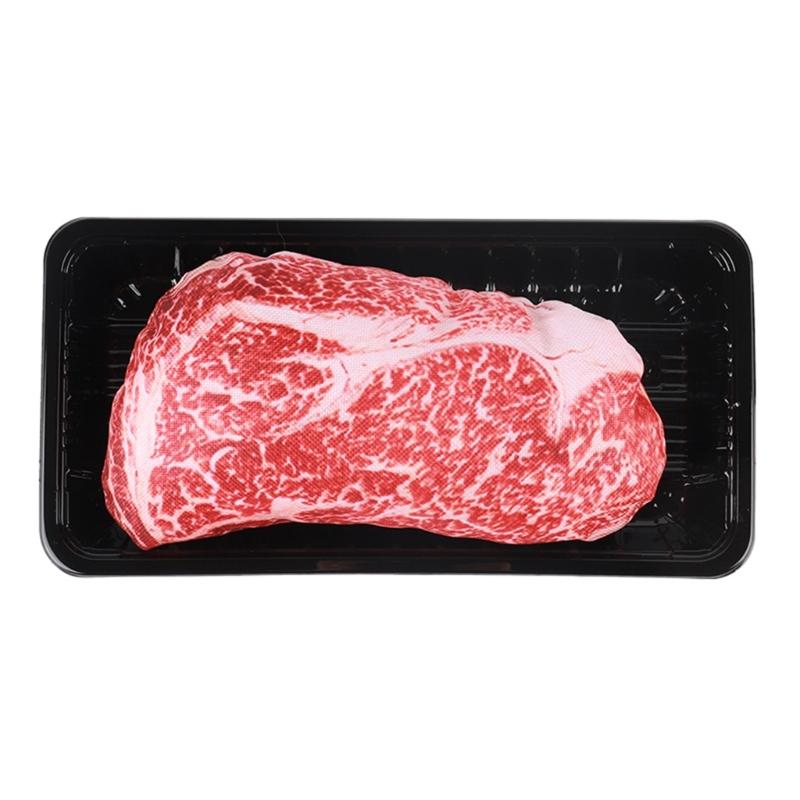 

Stuffed Dog Toy Realistic Steak Squeak Chew Toy for Small Medium Dogs 1