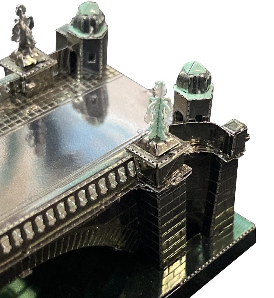 Tenyo Metallic Nano Famous Castles and Historical Buildings Nijubashi Bridge Stainless No Glue Laser Craft 3D Brass Puzzle, Series, (T-ME-016M),