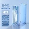 M71 Gaming-Tastatur aus Aluminiumlegierung, Hot Swap, 3 Modi, kabelgebundene mechanische Tastatur, Dichtungsstruktur, linearer Schalter, CNC, 71 Tasten, RGB, Tenkeyless, PBT-Tastenkappen