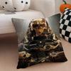 Cool Tactical Chinese Game D-Delta Force Cushion Cover Throw Pillow Cover Hidden Button Durable Polyester Chair Cushion