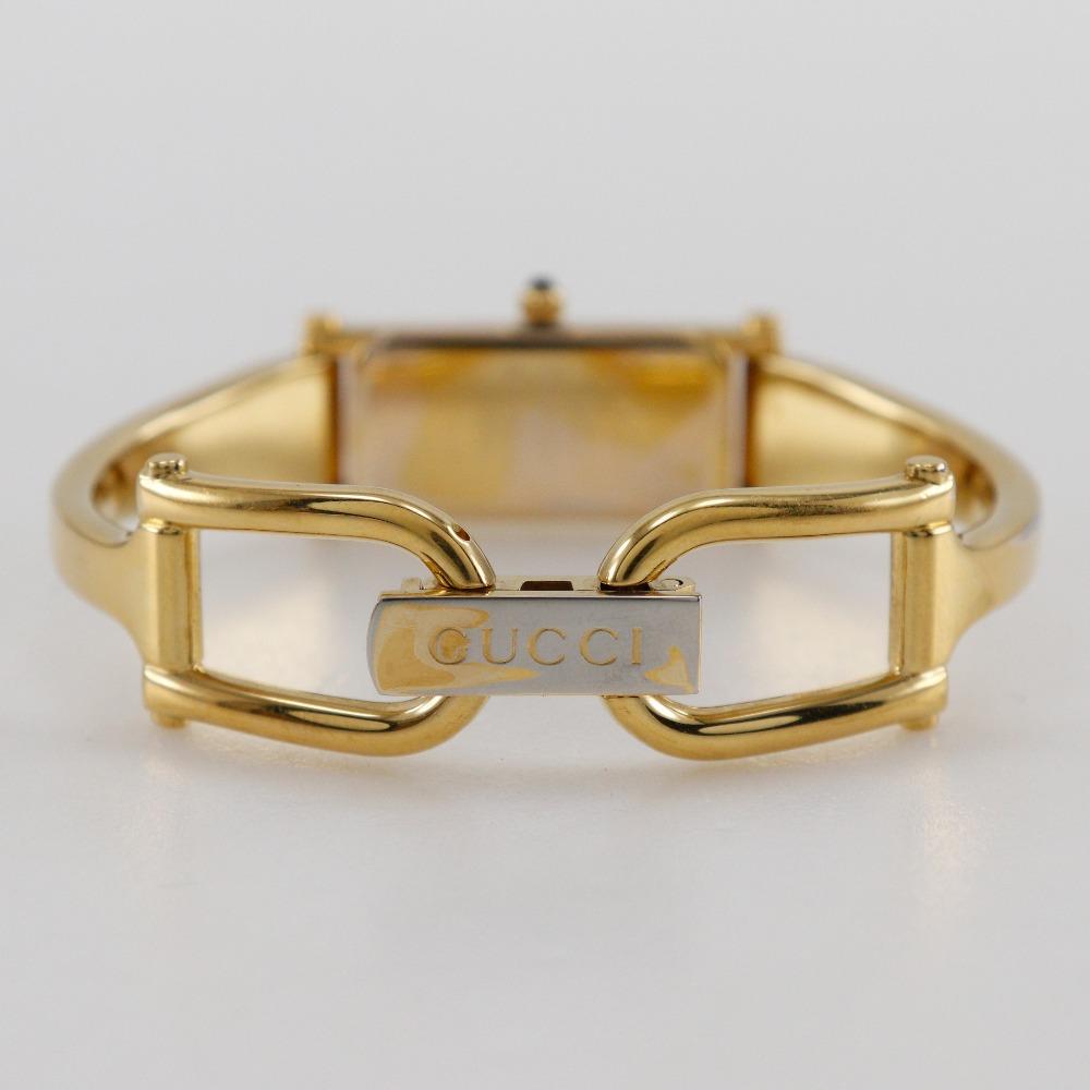 GUCCI Watches 1500L gold/black blackDial Plated Gold Quartz Analog display Women Used