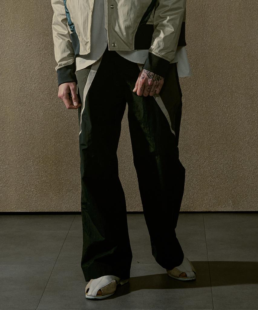 Bileiji Shooting Star Incision Pants_Blue Green