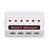6-in-1 USB Charger for Lithium Batteries | Compatible with Hubsan H107D, Syma X5C, RC Helicopters | Overcharge Protection, White, Plastic