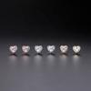 Fashion Trend Valentines Day Gift Heart Zircon Birthstone Necklace and Earring Jewellery Sets for Wedding Bridal
