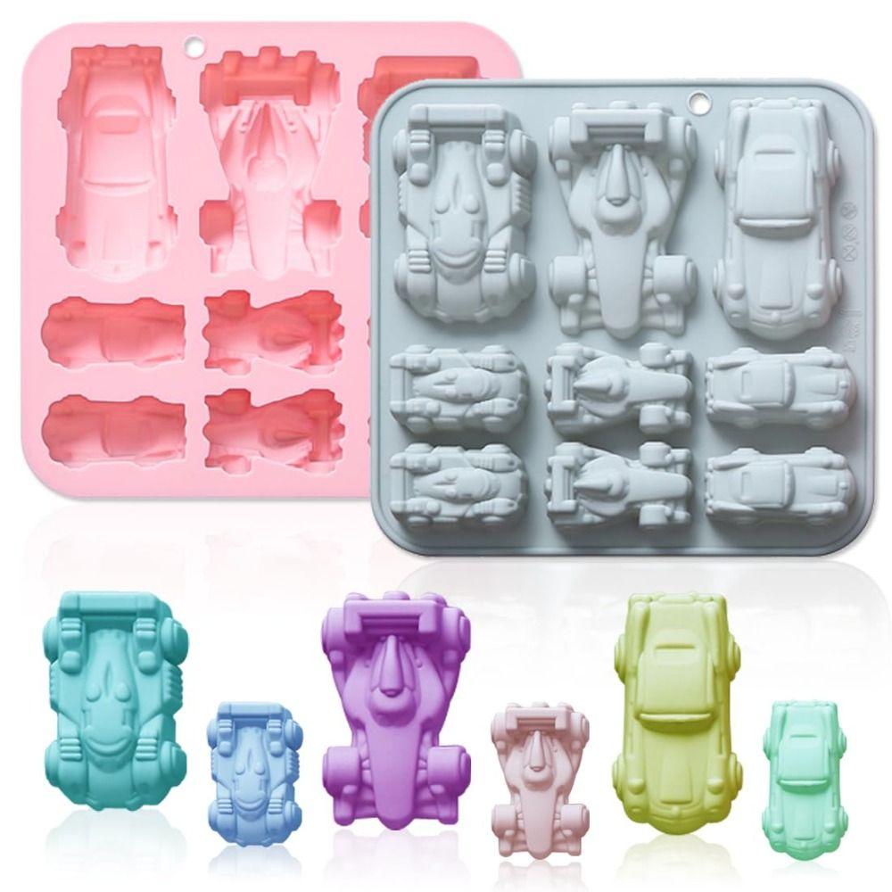 Non-Stick Racing Car Shape Cake Pan Silicone Racing Car Shape Baking Molds  for Gummy Making