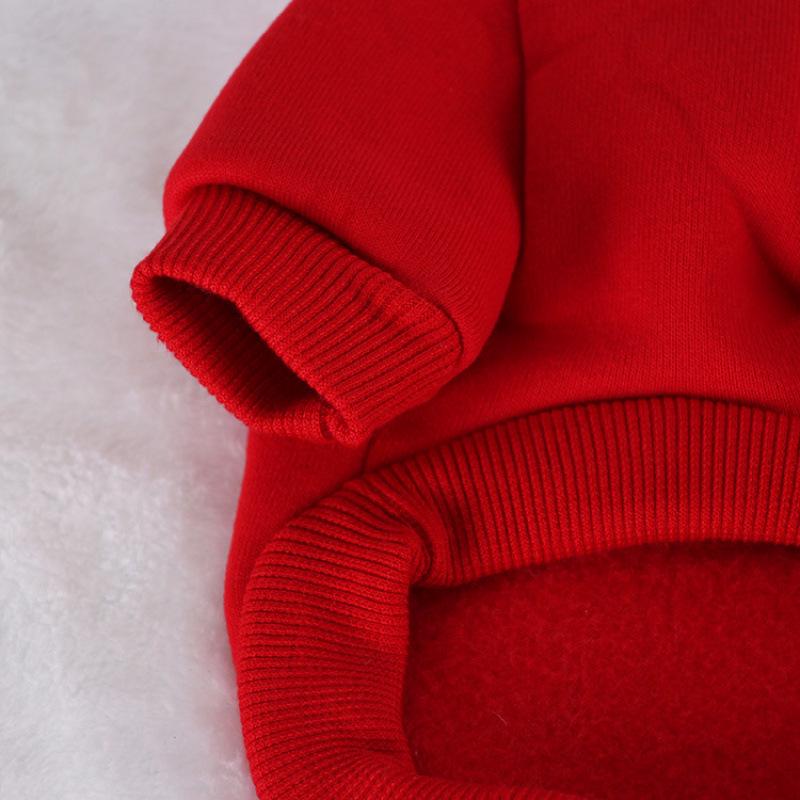 Solid Color Dog Hoodie - Thick Autumn/Winter Style