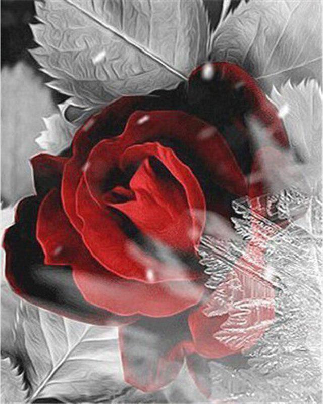 5d diamantové vyšívací květiny Sada křížových stehů Diamantový lakovací závod Plný čtverec Obrázek štrasové mozaiky Home Decor