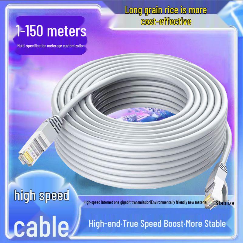 Cat5e High-Speed Gigabit Network Cable with RJ45 Connectors - Available in 1m, 20m, 30m, 150m Lengths, for Home and Computer Use