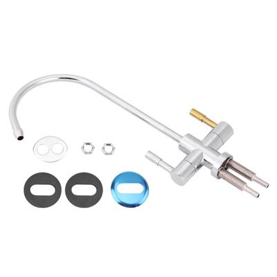 Robinet d'évier à double trou 1/4'' Chrome Filtre à eau potable à osmose inverse RO