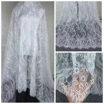 Tissu en dentelle de haute qualité, doux et respectueux de la peau, adapté aux robes de mariée, aux robes de soirée et aux tissus pour vêtements faits main DIY