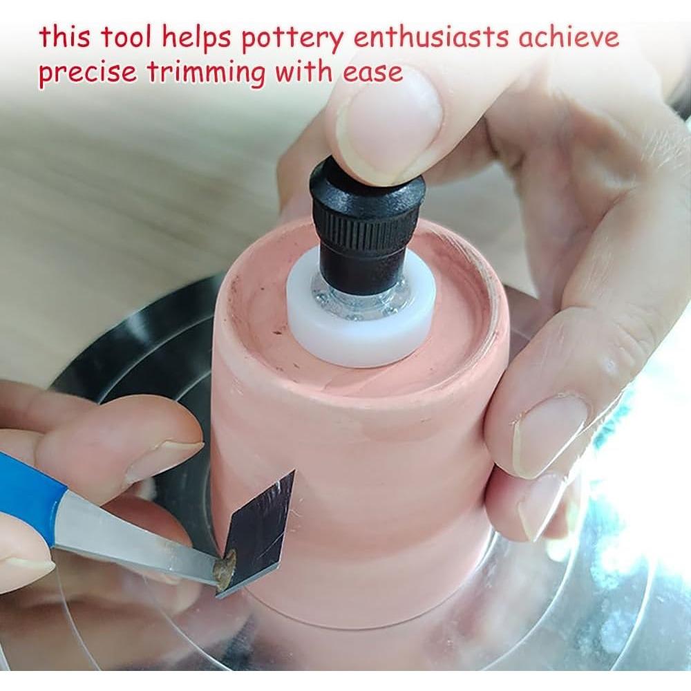 1 set Professionellt Keramiklera Finishverktygsset med Handskydd, Ouppladdningsbar Drejskiva Trimmer, Idealisk för Skulptur & Keramik