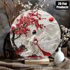 Metal Poster Japanese Sakura Mountain Wall Art for Home