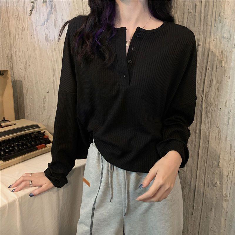 Spring Summer Autumn Solid Casual T-Shirts Female Pullover Women's Blouse Long Short Sleeve Slim Knitted Top Soft