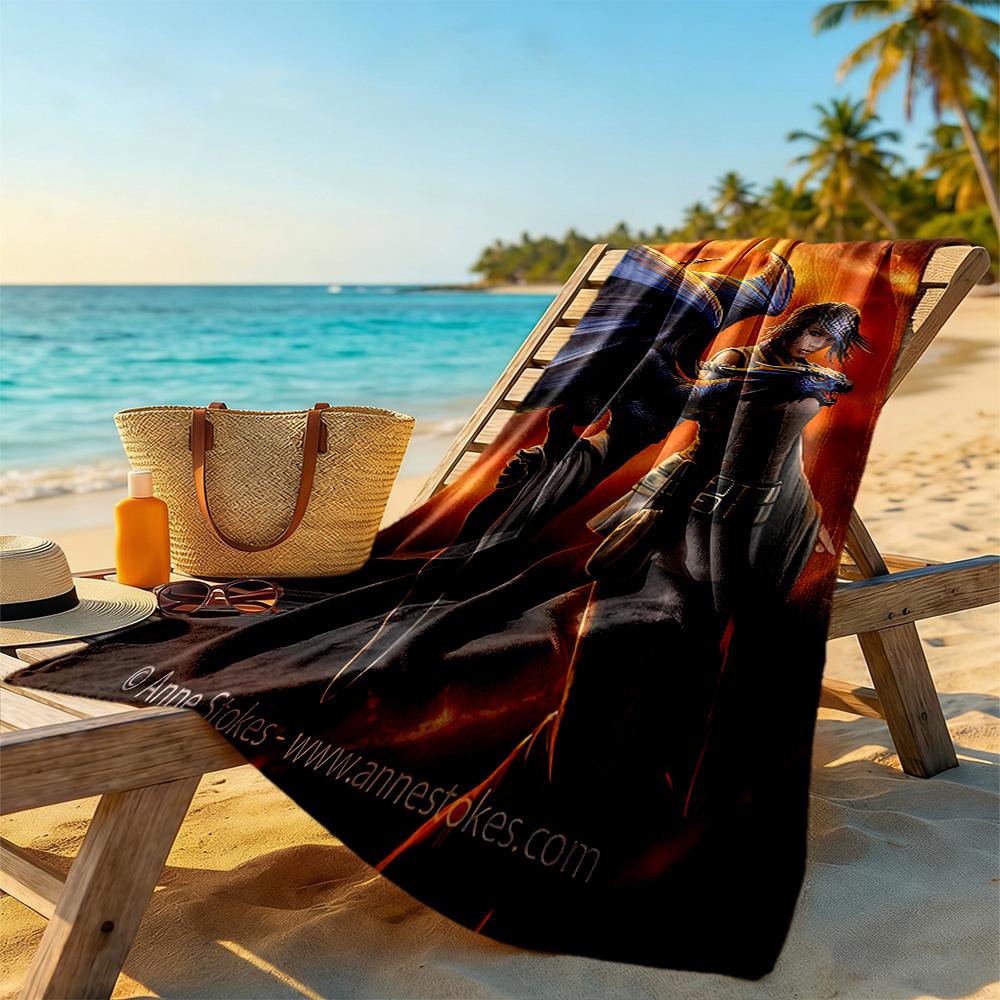 Gothic Style Beach Towel High Absorbency & Quick-Dry Comfortable Lightweight
