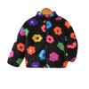 Children's Clothing New Autumn Winter Girls' Colorful Small Flower Print Plush Jacket