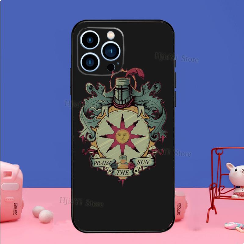 Praise the Sun Dark Souls Case For iPhone 16 15 13 11 14 Pro Max 12 Mini Plus XR X XS Max Silicone Phone Cover