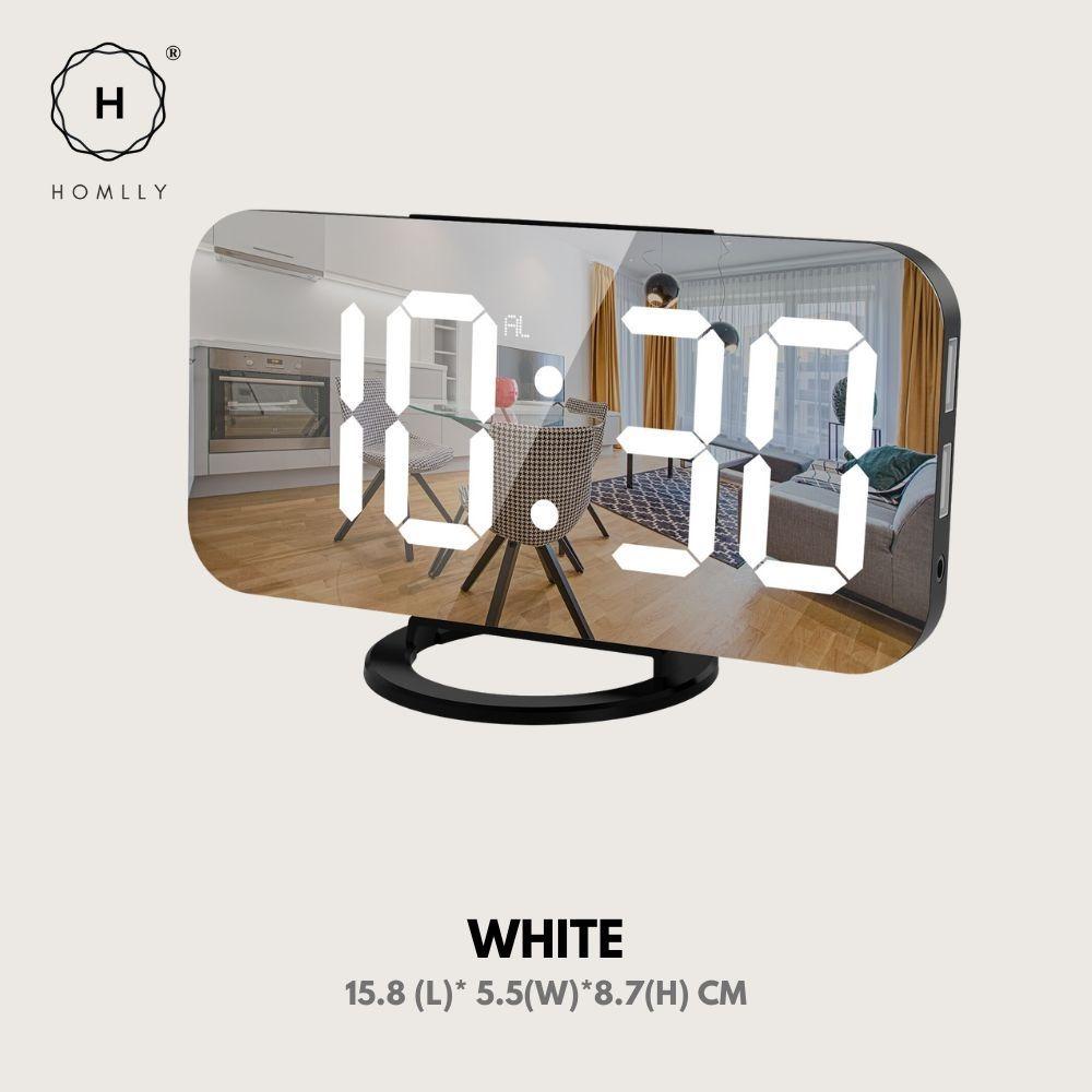 

Homlly Bedside Large Digit LED Alarm Clock with 2 USB Charging Port білий
