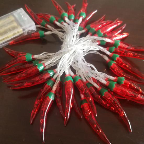 Chili Pepper Light LED Light Festive Battery-operated Different Light Modes High Brightness New Year Decoration Light String