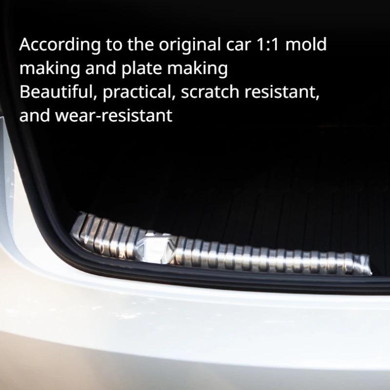 For Tesla Model 3 Highland 2025 Trunk Threshold Strip Anti Scratch Stainless Steel Trunk Guard Door Sill Protective Accessories