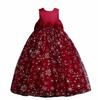 Vestido para Piano Longo Formal Júnior Floral Dama de Honra Meninas Recitais, Vestido Infantil, Vestido, Vestido, Vestido, Laço, Fita, Decoração, Concerto, Casamento,