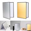 3 in 1 Light Reflector 42 x 30cm Portable Folding Diffuser Board for Food Photography Product