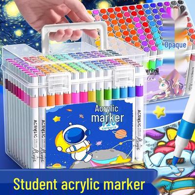 Washable Stackable Acrylic Marker for Primary School Art - Non-Bleeding, Fast-Drying Colored Pen