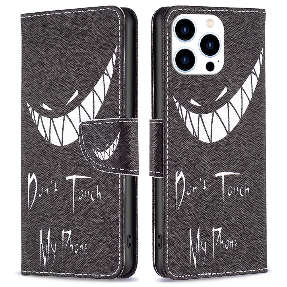 For iPhone 16 Pro Max Case Pattern Print PU Leather Phone Cover with Wallet