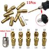 11Pcs 0.5-3.2mm Brass Drill Chucks Collet Bits 4.8mm Shank Screw Nut Replacement